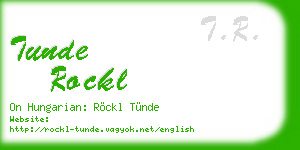 tunde rockl business card
